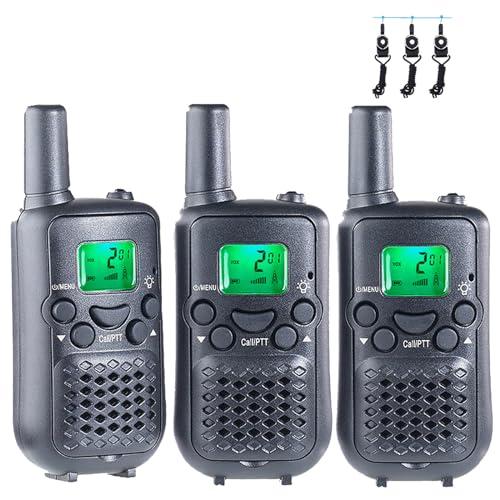トランシーバー 3台セット 免許・資格不要 特定小電力トランシーバー 首掛けストラップ付属 無線機 ...