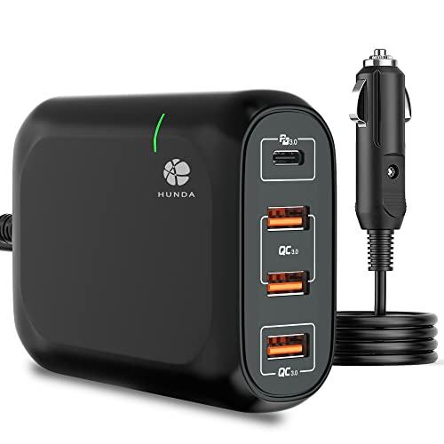 HUNDA シガーソケット usb カーチャージャー 119W 4ポートPD3.0 &amp; QC3.0車...