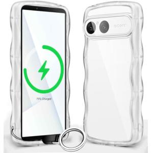 Xperia 10 VII 用 ケース クリア SO-52F スマホケース 波状フレーム かわいい エクスペリア 10 VII カバー 女性用