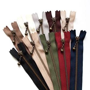 Y.K.K YKK 玉付きファスナー 10cm アンティークゴールド 10色セット 3GKB10-10MIX｜kirelab-net