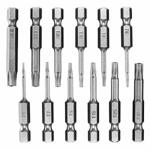 サムコス トルクスドライバービット 中空トルクス頭 六角軸 6.35mm ドライバービットセット ネジ用ビットセット 電動工具用 T5-T40｜kirelab-net
