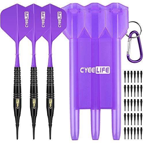 CyeeLife 16g 純銅のソフトチップダーツセッ+ケース ホルダー+30 ティップ 入門級家庭...
