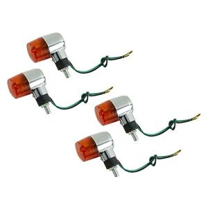 バイクパーツセンター(Bike Parts Center) メッキウインカー丸型 汎用 オレンジレンズ 4個セット｜kirelab-net