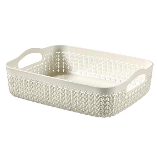 CURVER(カーバー) Knit(ニット) バスケット A5 ホワイト | かご トレー 書類ケー...
