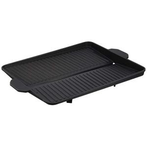 イシガキ 焼肉プレート ブラック 幅37×奥行26×高さ4.2cm 角型 おいしさ特選便 ヘルシー 焼肉グリル カセットコンロ用 余分な油 落と｜kirelab-net