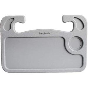 Laiqianle 車用トレイ ハンドルテーブル フードトレイ 車用 両面使える 用途で切替 2WAYドリンクホルダー ペンホルダー 食事 事務｜kirelab-net