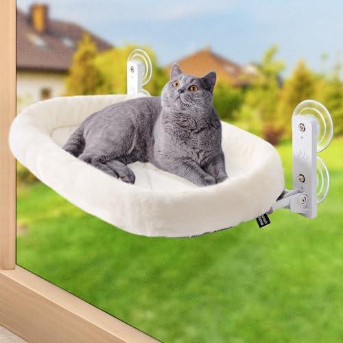 GUUSII 折畳み式 ねこハンモック ねこベッド クッション 吸盤 猫窓用ハンモック 猫窓ベッド ...