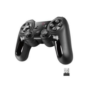 エレコム ワイヤレス ゲームパッド 13ボタン Xinput 振動 連射 高耐久 ブラック JC-U4113SBK｜kirelab-net