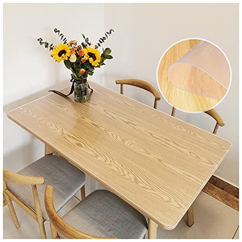 テーブルマット テーブルクロス 80*135cm 厚さ1.5mm デスクマット 透明ビニール クリア...