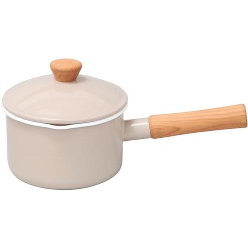 野田琺瑯(Nodahoro) ソースパン 14cm ホーロー ガス火/IH対応 片手鍋 日本製 クル...