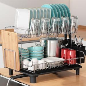MAJALiS 水切りラック 食器 水切り 食器置き 水切りカゴ 乾燥ラック 皿立て ミズキリラック ショッキ 洗いかご キッチン 自動排水 組