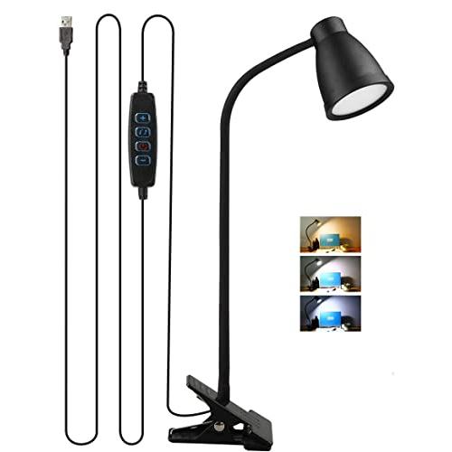 クリップライト led デスクライト 日本語取扱説明書 3段調色(暖色/昼光色/白色) 10段調光 ...