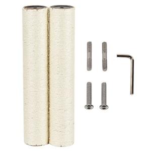 ECCIBOUN 直径7.4cm 猫 爪研ぎ ポール 麻 キャットタワー  パーツ 部品 替え 用 支柱 (2本 M10-45CM)｜kirelab-net