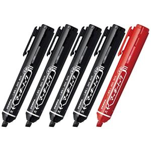 ゼブラ 油性マーカー マッキーノック 太字 黒4本赤1本セット P-YYSB6-BK4R1-AZ｜kirelab-net