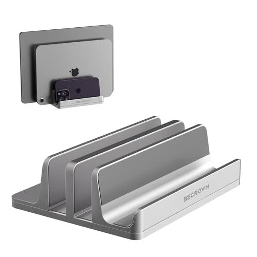 BECROWM アップグレード版 縦置きノートパソコンスタンド 縦置きスタンド アルミ合金 クラムシ...