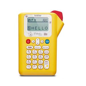 ブラザー工業 ラベルライター ピータッチ PT-J100PHY プーさんイエロー(3.5mm~12mm幅/TZeテープ)｜kirelab-net