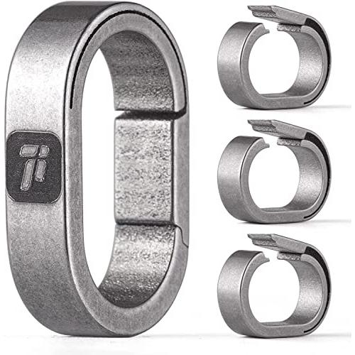 [TIMULTI] チタン キーホルダー キーリング カラビナ 連結用 ミニフック クイックリリース...