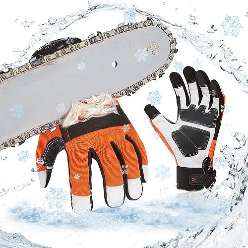 [Vgo...] 0℃or0℃以上 防寒用手袋 メカニックグローブ チェーンソー手袋 防振手袋 メカ...