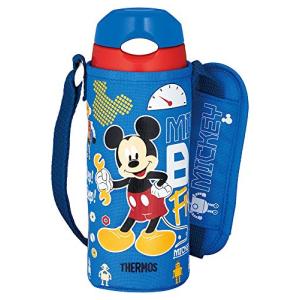 サーモス 水筒 真空断熱ストローボトル 400ml ミッキー ブルーレッド 保冷専用 FHL-402FDS BL-R｜ルミナスエイト ヤフー店
