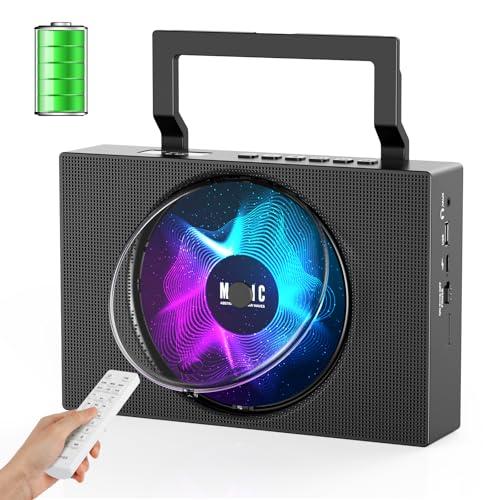 Gueray cdプレーヤー 卓上 Bluetooth送受信対応 充電 スピーカー内蔵 ポータブル ...