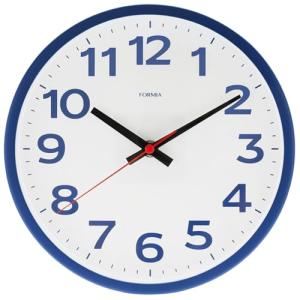 Formia(フォルミア) 掛時計 掛け時計 連続秒針 見やすい シンプル 連続秒針 アナログ 保土ヶ谷電子販売 ネイビーブルー HWC-012｜kirelab-net