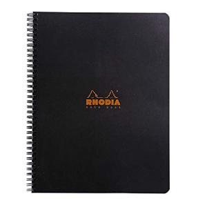 ロディア ダブルリングノート A4 160ページ 横罫 撥水カバー ミシン目入 PEFE認証取得 ブラック RHODIA Classic cf1｜kirelab-net