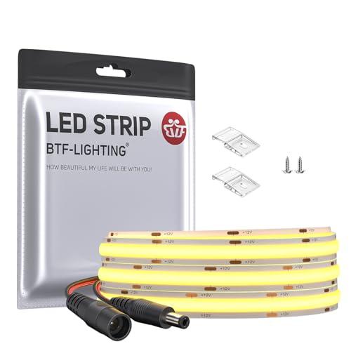 BTF-LIGHTING FCOB COB LEDテープライト 高密度 フレキシブル LEDテープラ...