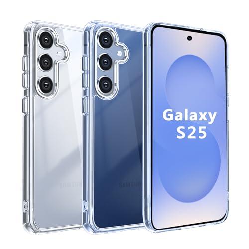 Blxnyt Galaxy S25 ケース クリア MIL規格取得 衝撃吸収 PC背面 + TPUバ...