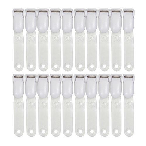 バンドクリップ 手芸 移動ポケット用クリップ 白 (20個入り)