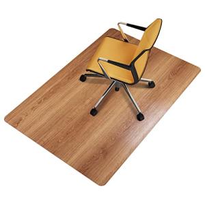 アップデート版 ゲーミングチェアマット チェアマット 120*90cm 木目調 PVC素材+グラスファイバー ソフトタイプ 床保護 ズレない 凹｜kirelab-net