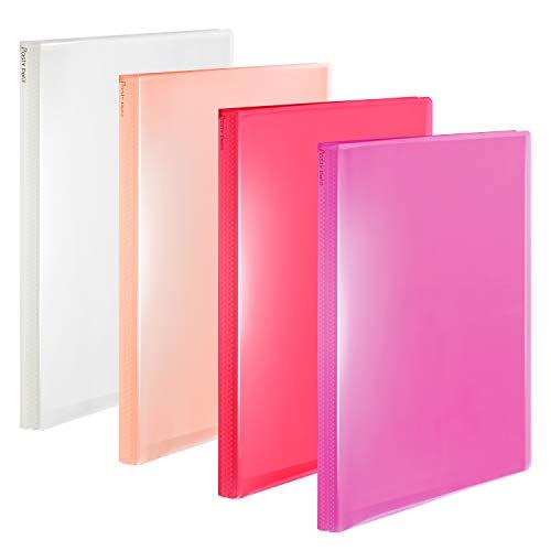 プラス クリアファイル A4縦 40ポケット Pasty petit フルーツジェラート 4色組