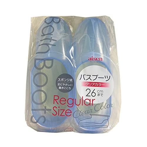 アイセン やさしい履き心地 お風呂掃除 バスブーツ レギュラー 26cm クリアブルー