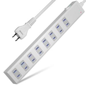 SAYBOUR 電源タップ 強力マグネット 8個口磁石 延長コード 一括スイッチ 節電 省エネ ホワイト(1m)｜kirelab-net