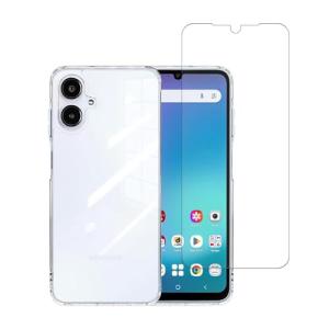 Koucfum 対応 Galaxy A25 5G ケース + ガラスフィルム 透明 ソフト SC