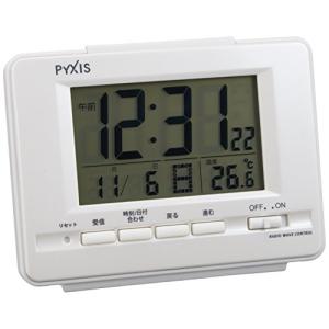 セイコークロック(Seiko Clock) セイコー クロック 目覚まし時計 電波 デジタル カレンダー 温度 表示 PYXIS ピクシス 白｜kirelab-net