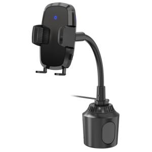ペルシード Pellucid qi対応 スマホホルダー ワイヤレス充電フレキシブルホルダー ドリンクイン ドリンクホルダー取付タイプ BK SP｜kirelab-net