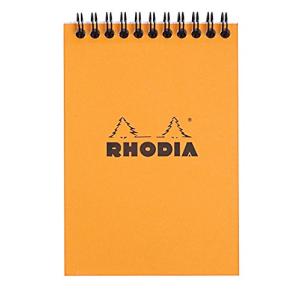 RHODIA(ロディア) リングノート No.13(A6) 方眼罫 撥水カバー ミシン目入 ダブルリング PEFC認証取得 ノートパッド オレン｜kirelab-net
