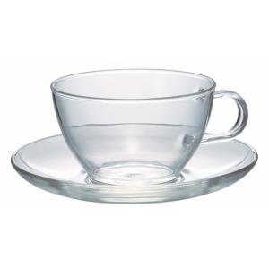 HARIO(ハリオ) 耐熱 ティーカップ&ソーサー 230ml ティーカップ 電子レンジ・食洗器OK 日本製 TCSN-1T｜kirelab-net
