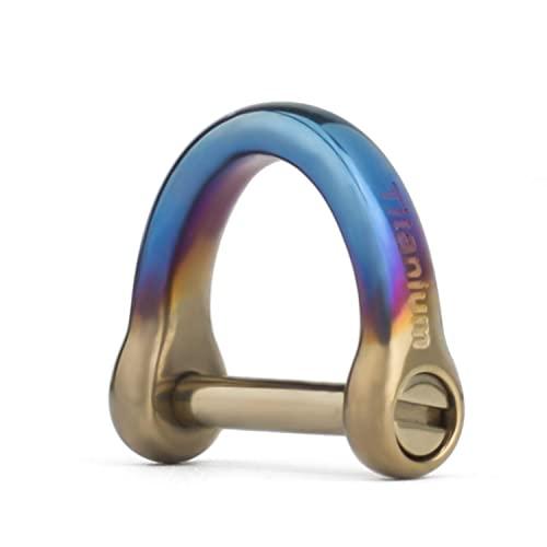 [FEGVE] キーリング チタン dリング 鍵 車 バイク キーホルダー かわいい スマートキー用...