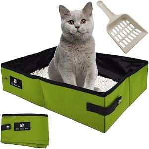 Athvcht 猫用 ポータブル トイレ 折りたたみ 45×35×13cm 携帯 猫トイレ 防水 撥水 簡易猫トイレ 本体 お手入れ簡単 消臭｜kirelab-net