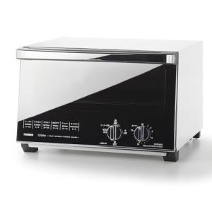 ツインバード オーブントースター 4枚焼き ピザ丸々入る広さ 1200W 15分タイマー 出力切替4段階 ミラーガラス 掃除しやすい ホワイト｜kirelab-net
