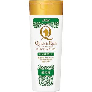 ライオン (LION) クイック&リッチ トリートメントインシャンプー 全犬種用 フォレストグリーン 200ml｜kirelab-net