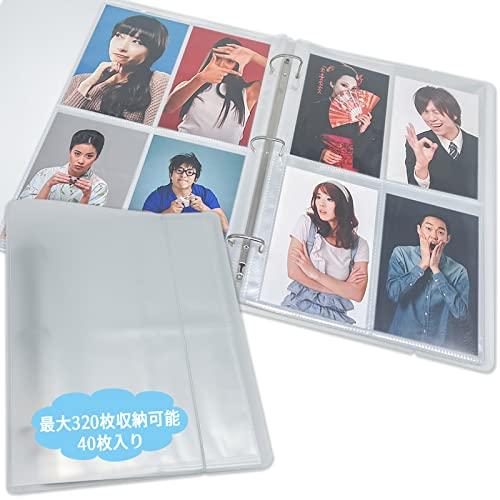 ポストカード 収納 ファイル ホルダー 専用 ? 80ページ バインダー式 はがきサイズ 縦入れ 最...