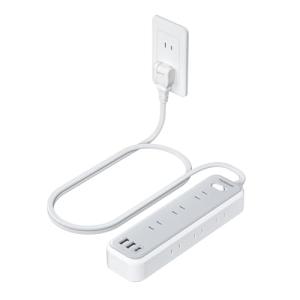 延長コード 1m 短い 電源タップ usb コンセント たこあしコンセント 9個AC口 1個タイプCポート 2個USBポート TESSAN テー｜kirelab-net