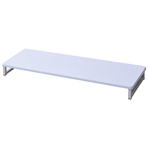 山善(YAMAZEN) モニター台 幅80×奥行25×高さ8cm キーボード収納 PC台 組立かんた...