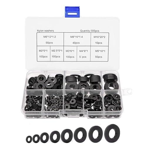 ナイロンフラット 500個入り ワッシャー M2~M10（M2 M2.5 M3 M4 M5 M6 M...