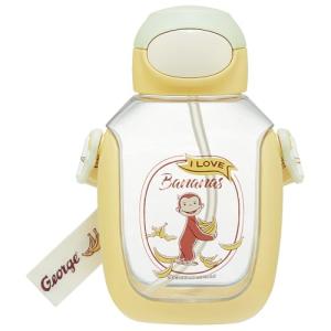 スケーター(Skater) 水筒 ストロー付き 530ml ストロー水筒 ワンプッシュ 子供用 おさるのジョージ PDSH6DX-A｜kirelab-net