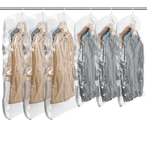 TAILI 圧縮袋 吊るせる 衣類圧縮袋 6枚入 吊り下げ 洋服収納 真空バッグ 着物収納 コート ...