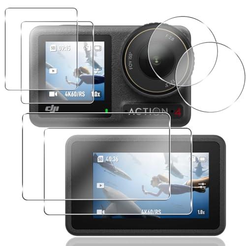 2+2+2枚セット 用 DJI Osmo Action 4 ガラスフィルム 4枚 DJI Osmo ...