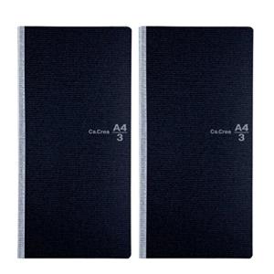プラス ノート メモ帳 方眼 5mm カ.クリエ A4×1/3 NO-604GC クロ 2冊パック 77-901×2｜kirelab-net